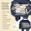 imageRUVALINO Diaper Bag Backpack  Multifunction Travel Back Pack Maternity Baby Changing Bags Diaper Changing Totes Large Capacity Waterproof and Stylish Baby Travel Essential Army GreenPeacock Blue