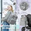 imageRUVALINO Diaper Bag Backpack  Multifunction Travel Back Pack Maternity Baby Changing Bags Diaper Changing Totes Large Capacity Waterproof and Stylish Baby Travel Essential Army GreenGray
