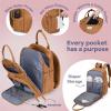 imageRUVALINO Diaper Bag Backpack  Multifunction Travel Back Pack Maternity Baby Changing Bags Diaper Changing Totes Large Capacity Waterproof and Stylish Baby Travel Essential Army GreenDark Brown