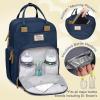 imageRUVALINO Diaper Bag Backpack  Multifunction Travel Back Pack Maternity Baby Changing Bags Diaper Changing Totes Large Capacity Waterproof and Stylish Baby Travel Essential Army GreenPeacock Blue
