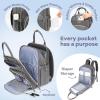 imageRUVALINO Diaper Bag Backpack  Multifunction Travel Back Pack Maternity Baby Changing Bags Diaper Changing Totes Large Capacity Waterproof and Stylish Baby Travel Essential Army GreenClassic Iron Gray
