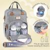 imageRUVALINO Diaper Bag Backpack  Multifunction Travel Back Pack Maternity Baby Changing Bags Diaper Changing Totes Large Capacity Waterproof and Stylish Baby Travel Essential Army GreenAustere Gray