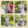 imageRUVALINO Diaper Bag Tote Hospital Bag Large Travel Weekender Diaper Changing Messenger for Mom and DadGray