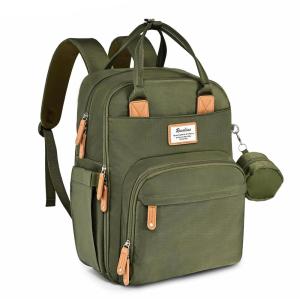 imageRUVALINO Diaper Bag Backpack  Multifunction Travel Back Pack Maternity Baby Changing Bags Diaper Changing Totes Large Capacity Waterproof and Stylish Baby Travel Essential Army GreenMilitary Green