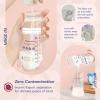 imageRUVALINO Breast Milk Storage Bags Freezer  6oz 140 Count TempSensing Breastmilk Storage Bag for Breastfeeding with Pour Spout Presterilized NoLeak Bag for Fridge ampamp Freezing FSA or HSA Eligible