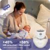 imageWearable Breast Pump RUVALINO S12A Portable Electric Breast Pump Hands Free with 3 Modes ampamp 12 Levels Smart Display 24mm Comfortable Flange Breastfeeding Essentials Baby Registry Pack of 1