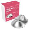 imageOriginal Silver Nursing Cups RUVALINO Breastfeeding Essentials Nipple Shields for Nursing Newborn Nipple Cover for Breastfeeding Healing Cups for Sore Nipple Relief FSA or HSA Eligible XLSilverXL