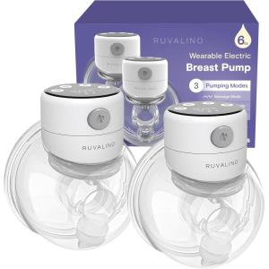 imageRUVALINO Wearable Breast Pump  S12A Portable Auto Electric Breast Pump Hands Free with 3 Modes ampamp 12 Levels 24mm Flange Breastfeeding Essentials Baby Registry Search FSA or HSA EligiblePack of 2