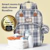 imageRUVALINO Diaper Bag Backpack Multifunction Travel Pack Maternity Baby Changing Bags Large Capacity Waterproof Blue Plaid