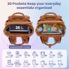imageRUVALINO Diaper Bag Backpack Multifunction Travel Pack Maternity Baby Changing Bags Large Capacity Waterproof GrayBrown