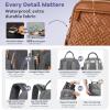 imageRUVALINO Diaper Bag Backpack Multifunction Travel Pack Maternity Baby Changing Bags Large Capacity Waterproof GrayBrown