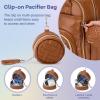 imageRUVALINO Diaper Bag Backpack Multifunction Travel Pack Maternity Baby Changing Bags Large Capacity Waterproof GrayBrown