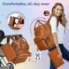 imageRUVALINO Diaper Bag Backpack Multifunction Travel Pack Maternity Baby Changing Bags Large Capacity Waterproof GrayBrown