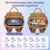imageRUVALINO Diaper Bag Backpack Multifunction Travel Pack Maternity Baby Changing Bags Large Capacity Waterproof GrayGolden Brown