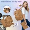 imageRUVALINO Diaper Bag Backpack Multifunction Travel Pack Maternity Baby Changing Bags Large Capacity Waterproof GrayGolden Brown