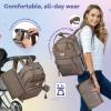 imageRUVALINO Diaper Bag Backpack Multifunction Travel Pack Maternity Baby Changing Bags Large Capacity Waterproof GrayKhaki