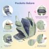 imageRUVALINO Diaper Bag Backpack Multifunction Travel Pack Maternity Baby Changing Bags Large Capacity Waterproof GrayLight Green