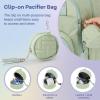 imageRUVALINO Diaper Bag Backpack Multifunction Travel Pack Maternity Baby Changing Bags Large Capacity Waterproof GrayLight Green