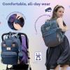 imageRUVALINO Diaper Bag Backpack Multifunction Travel Pack Maternity Baby Changing Bags Large Capacity Waterproof GrayNavy Blue