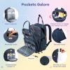 imageRUVALINO Diaper Bag Backpack Multifunction Travel Pack Maternity Baby Changing Bags Large Capacity Waterproof GrayNavy Blue