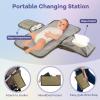 imageRUVALINO Diaper Bag Backpack Multifunction Travel Pack Maternity Baby Changing Bags Large Capacity Waterproof GrayOlive Green