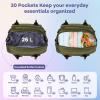 imageRUVALINO Diaper Bag Backpack Multifunction Travel Pack Maternity Baby Changing Bags Large Capacity Waterproof GrayOlive Green