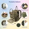 imageRUVALINO Diaper Bag Backpack Multifunction Travel Pack Maternity Baby Changing Bags Large Capacity Waterproof GrayOlive Green