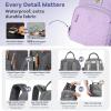 imageRUVALINO Diaper Bag Backpack Multifunction Travel Pack Maternity Baby Changing Bags Large Capacity Waterproof GrayPurple