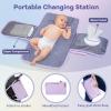 imageRUVALINO Diaper Bag Backpack Multifunction Travel Pack Maternity Baby Changing Bags Large Capacity Waterproof GrayPurple