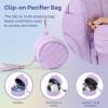 imageRUVALINO Diaper Bag Backpack Multifunction Travel Pack Maternity Baby Changing Bags Large Capacity Waterproof GrayPurple