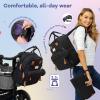imageRUVALINO Diaper Bag Backpack Multifunction Travel Pack Maternity Baby Changing Bags Large Capacity Waterproof GrayStylishblack