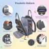 imageRUVALINO Diaper Bag Backpack Multifunction Travel Pack Maternity Baby Changing Bags Large Capacity Waterproof GrayStylishdark Gray
