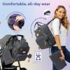 imageRUVALINO Diaper Bag Backpack Multifunction Travel Pack Maternity Baby Changing Bags Large Capacity Waterproof GrayStylishdark Gray