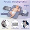 imageRUVALINO Diaper Bag Backpack Multifunction Travel Pack Maternity Baby Changing Bags Large Capacity Waterproof GrayStylishlight Gray