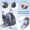imageRUVALINO Diaper Bag BackpackMultifunction Travel Baby Diaper Bag with Changing Pad Insulated Bottle Holders ampamp Pacifier Case Large Capacity Waterproof GrayClassicdark Gray