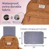 imageRUVALINO Diaper Bag BackpackMultifunction Travel Baby Diaper Bag with Changing Pad Insulated Bottle Holders ampamp Pacifier Case Large Capacity Waterproof GrayDark Brown