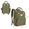 imageRUVALINO Diaper Bag BackpackMultifunction Travel Baby Diaper Bag with Changing Pad Insulated Bottle Holders ampamp Pacifier Case Large Capacity Waterproof GrayMilitary Green