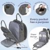 imageRUVALINO Diaper Bag BackpackMultifunction Travel Baby Diaper Bag with Changing Pad Insulated Bottle Holders ampamp Pacifier Case Large Capacity Waterproof GrayIron Gray