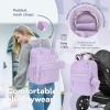 imageRUVALINO Diaper Bag BackpackMultifunction Travel Baby Diaper Bag with Changing Pad Insulated Bottle Holders ampamp Pacifier Case Large Capacity Waterproof GrayTaro Purple