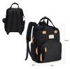 imageRUVALINO Diaper Bag BackpackMultifunction Travel Baby Diaper Bag with Changing Pad Insulated Bottle Holders ampamp Pacifier Case Large Capacity Waterproof GrayClassicblack