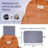 imageRUVALINO Diaper Bag BackpackMultifunction Travel Baby Diaper Bag with Changing Pad Insulated Bottle Holders ampamp Pacifier Case Large Capacity Waterproof GrayMapleorange