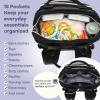 imageRUVALINO Diaper Bag BackpackMultifunction Travel Baby Diaper Bag with Changing Pad Insulated Bottle Holders ampamp Pacifier Case Large Capacity Waterproof GrayDeep Black
