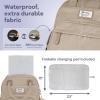 imageRUVALINO Diaper Bag BackpackMultifunction Travel Baby Diaper Bag with Changing Pad Insulated Bottle Holders ampamp Pacifier Case Large Capacity Waterproof GrayClay