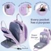 imageRUVALINO Diaper Bag BackpackMultifunction Travel Baby Diaper Bag with Changing Pad Insulated Bottle Holders ampamp Pacifier Case Large Capacity Waterproof GrayTaro Purple