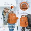 imageRUVALINO Diaper Bag BackpackMultifunction Travel Baby Diaper Bag with Changing Pad Insulated Bottle Holders ampamp Pacifier Case Large Capacity Waterproof GrayMapleorange