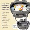 imageRUVALINO Diaper Bag BackpackMultifunction Travel Baby Diaper Bag with Changing Pad Insulated Bottle Holders ampamp Pacifier Case Large Capacity Waterproof GrayIron Gray