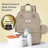 imageRUVALINO Diaper Bag BackpackMultifunction Travel Baby Diaper Bag with Changing Pad Insulated Bottle Holders ampamp Pacifier Case Large Capacity Waterproof GrayClay