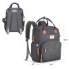 imageRUVALINO Diaper Bag BackpackMultifunction Travel Baby Diaper Bag with Changing Pad Insulated Bottle Holders ampamp Pacifier Case Large Capacity Waterproof GrayClassicdark Gray