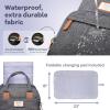imageRUVALINO Diaper Bag BackpackMultifunction Travel Baby Diaper Bag with Changing Pad Insulated Bottle Holders ampamp Pacifier Case Large Capacity Waterproof GrayClassicdark Gray
