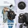 imageRUVALINO Diaper Bag BackpackMultifunction Travel Baby Diaper Bag with Changing Pad Insulated Bottle Holders ampamp Pacifier Case Large Capacity Waterproof GrayBlack Leopard